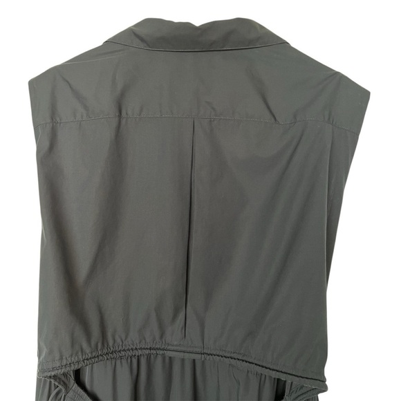 Rag & Bone Soraya 100% Cotton Cut Out Midi Dress in Navy Blue Size Large - Picture 7 of 16